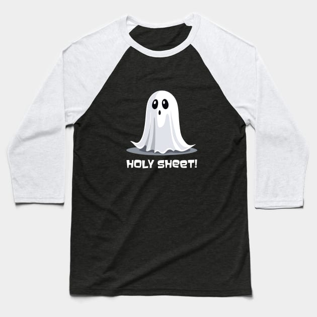 Holy Sheet! Ghost Baseball T-Shirt by avperth